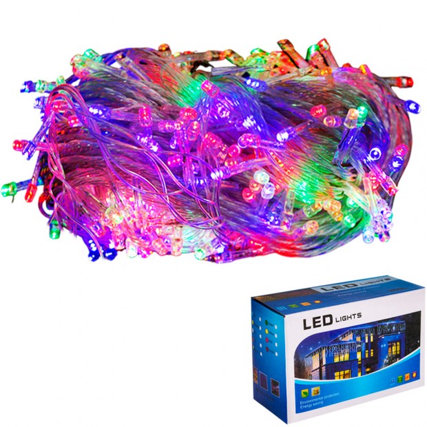 Электрическая гирлянда Занавес 192л 12 нитей 3х3м 141V-181 Электрическая гирлянда Занавес 192л 12 нитей 3х3м 141V-181