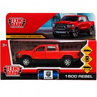Модель DODGE RAM 1500 REBEL 13 см, двери, багаж, инер, красный Технопарк в коробке Модель DODGE RAM 1500 REBEL 13 см, двери, багаж, инер, красный Технопарк в коробке
