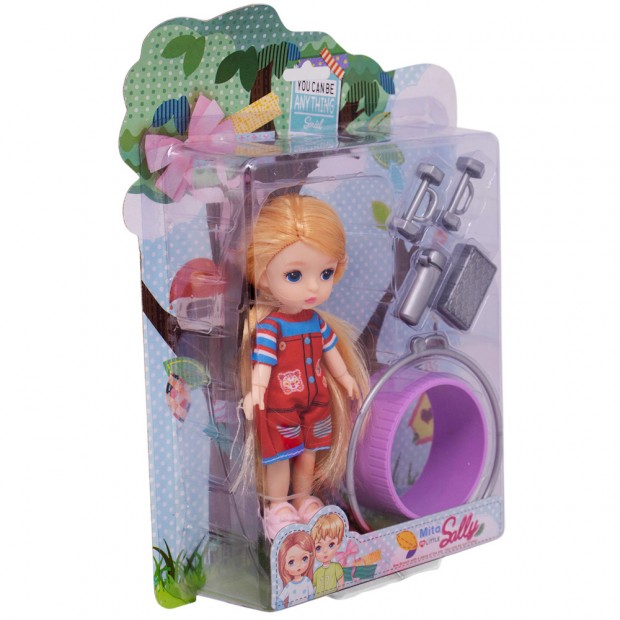 Кукла малышка Sally спортсменка на блистере
