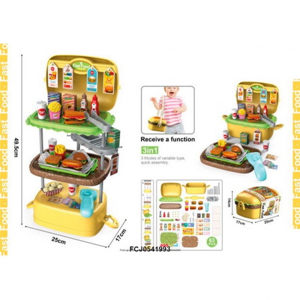 Игровой набор 25742 Фастфуд в чемодане Игровой набор 25742 Фастфуд в чемодане