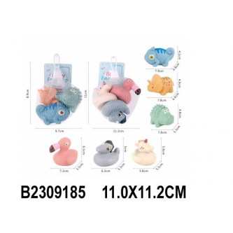 Набор тактильных резиновых игрушек 638-14 в сетке