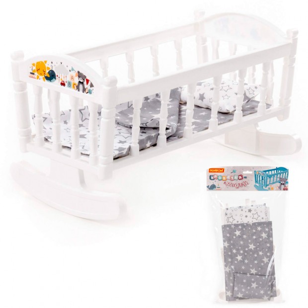 Кроватка-качалка сборная для кукол №4 54446 Кроватка-качалка сборная для кукол №4 54446