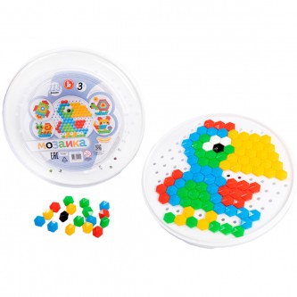 Мозаика шестигранная Попугай 113 элементов круглая 02191