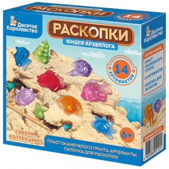 Набор Раскопки 14 артефактов 4 рыбки, 10 мелких ракушек 05122 Набор Раскопки 14 артефактов 4 рыбки, 10 мелких ракушек 05122