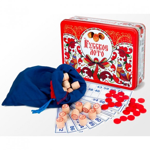 Лото Русское Узоры жестян.коробка 01917 Лото Русское Узоры жестян.коробка 01917