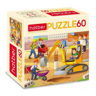 Пазл 60 элементов Стройка Hatber Пазл 60 элементов Стройка Hatber