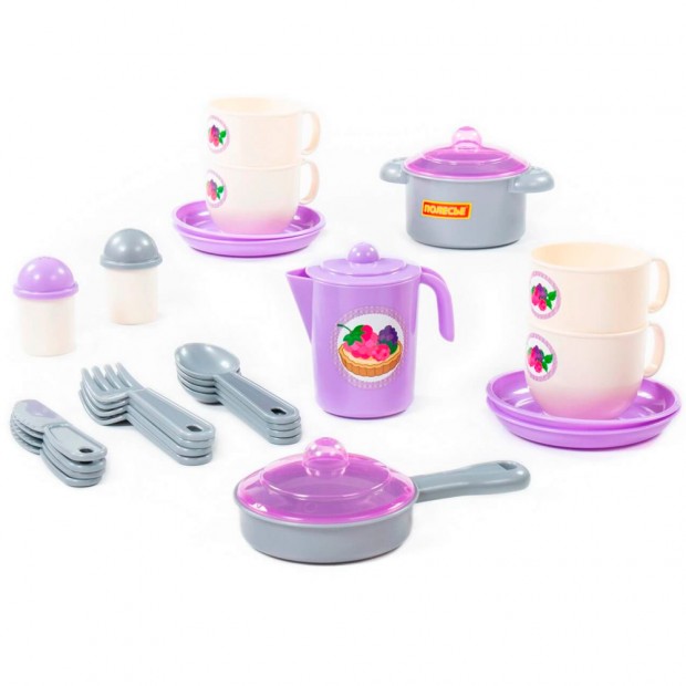 Набор посуды Хозяюшка на 4 персоны 28 элементов в сетке 80134 Набор посуды Хозяюшка на 4 персоны 28 элементов в сетке 80134