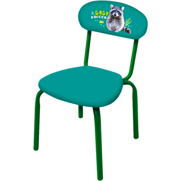 Стульчик СТУ5/7 с енотом изумрудный /Ника/ Стульчик СТУ5/7 с енотом изумрудный /Ника/