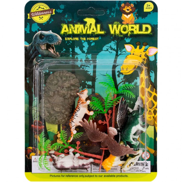 Набор животных Дикие на блистере