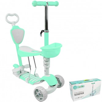 Самокат каталка 3-х кол.  зеленый 318