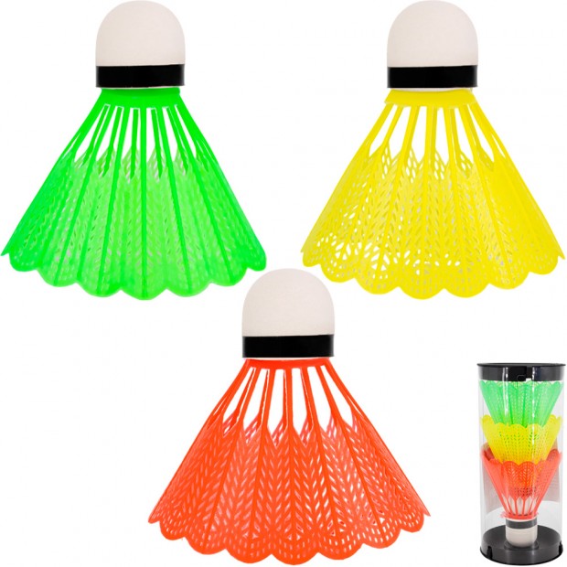 Волан 3 штуки, цветные в тубе Волан 3 штуки, цветные в тубе