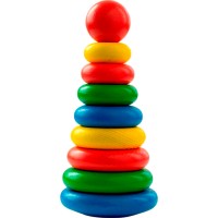 ДеревяннаяПирамидка 9 деталей П-09