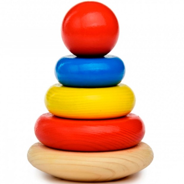 Деревянная Пирамидка 5 деталей П-07 Деревянная Пирамидка 5 деталей П-07