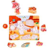 Деревянный Вкладыш Цветняшки Спортивная тренировка Лисенка Айяяй 962459 Деревянный Вкладыш Цветняшки Спортивная тренировка Лисенка Айяяй 962459