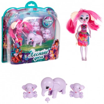 Кукла Лесные Феи 16 см со слониками 25,5х7х25,5 см Т24022 Кукла Лесные Феи 16 см со слониками 25,5х7х25,5 см Т24022