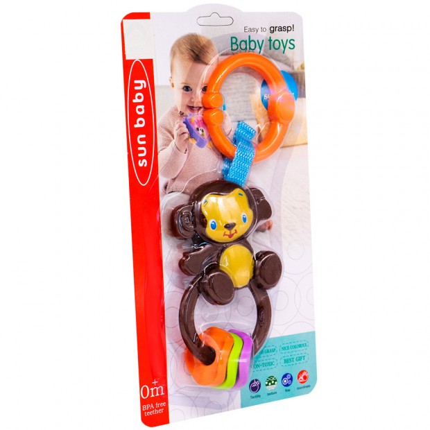 Погремушка 688-6 Обезьянка на блист. Погремушка 688-6 Обезьянка на блист.