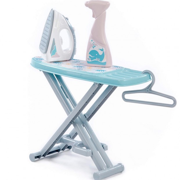 Набор игровой "Утюжок №3 с гладильной доской, пульверизатором и вешалкой" серо-голубой в коробке Набор игровой "Утюжок №3 с гладильной доской, пульверизатором и вешалкой" серо-голубой в коробке