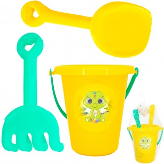 Песочный набор Дракончик 3 предмета ПН9-Ж желто-зеленый  /30/