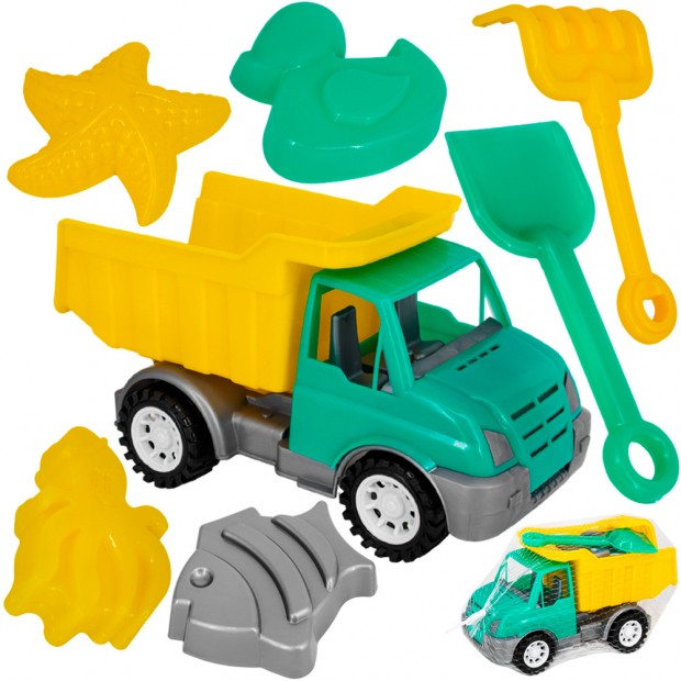 Песочный набор Камазик 7 предметов ПН-6Ж /56/ Песочный набор Камазик 7 предметов ПН-6Ж /56/