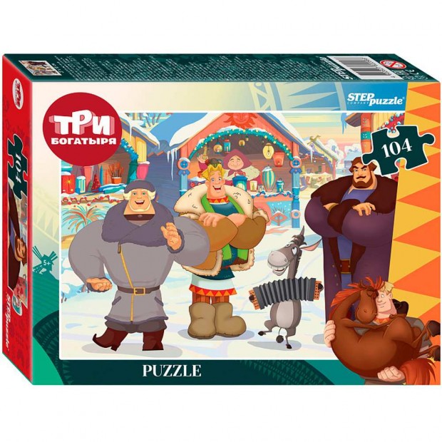 Пазл 104 Три богатыря и Пуп Земли 82256 Степ /48/ Пазл 104 Три богатыря и Пуп Земли 82256 Степ /48/