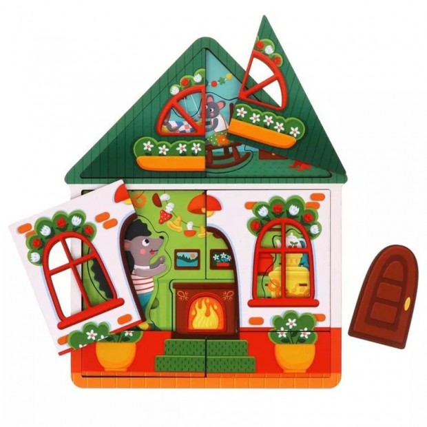 Дер. Пазл Домик Ежа 962214 Дер. Пазл Домик Ежа 962214