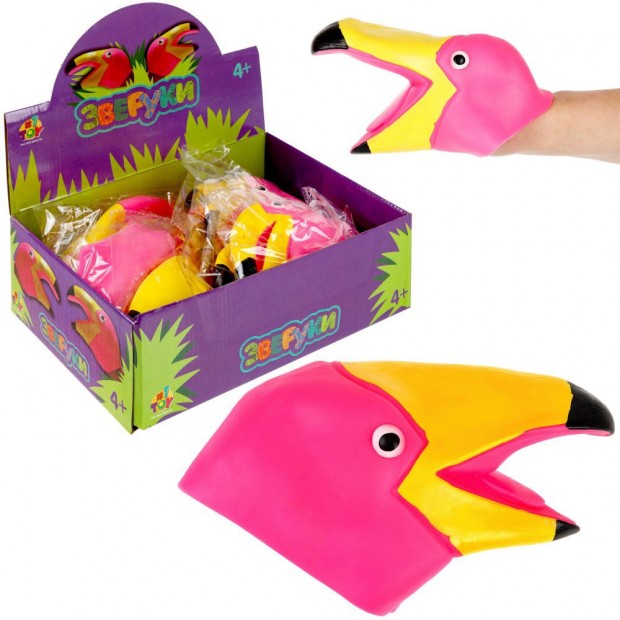 Зверуки большие на руку, Фламинго, 12 шт в д/б Т24857 Зверуки большие на руку, Фламинго, 12 шт в д/б Т24857