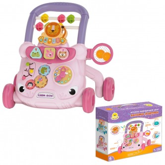 Каталка-ходунок MK368-17 Levatoys розовый в коробке