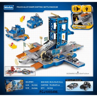 Гараж Парковка Полиция трансформирующаяся, свет, звук в коробке