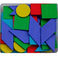 Деревянная Головоломка -геометрические формы 9,5х8,5х2,5см. 30 деталей И-0425