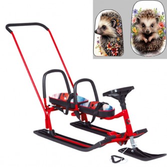 Снегокат 505 высокий SNOWKAT TWINS BABY PUSH для двоих, с 2 склад спинками П-обр толк.Ежики Снегокат 505 высокий SNOWKAT TWINS BABY PUSH для двоих, с 2 склад спинками П-обр толк.Ежики