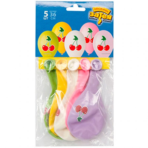 Набор шаров рис Вишня 4цв 36 см 5 шт. в уп 1111-0934 /цена за упак/. Набор шаров рис Вишня 4цв 36 см 5 шт. в уп 1111-0934 /цена за упак/.