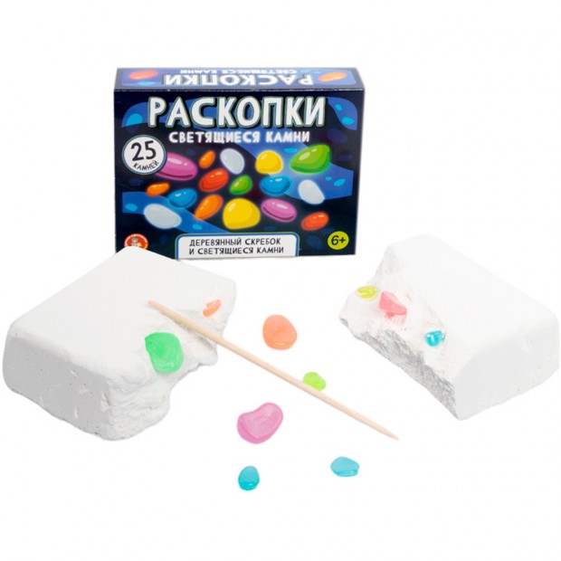Набор Раскопки Светящиеся камни 25 камней 05543 Набор Раскопки Светящиеся камни 25 камней 05543