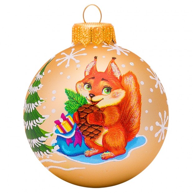 Шар 80мм Рыженькая белочка КУ-80-234072 Шар 80мм Рыженькая белочка КУ-80-234072