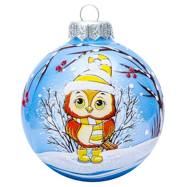 Шар 80мм Совенок с шарфиком КУ-80-234083 Шар 80мм Совенок с шарфиком КУ-80-234083