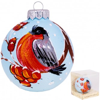 Шар 85мм Добрый снегирь серия ВС КУ-85-204112/п Шар 85мм Добрый снегирь серия ВС КУ-85-204112/п