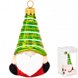 Ел.укр. Веселый бородач 2 красный с зеленым h-9,5 см ФУ-598/2 Ел.укр. Веселый бородач 2 красный с зеленым h-9,5 см ФУ-598/2