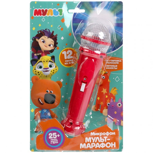 Микрофон HT1060-R Микрофон мульт-марафон МУЛЬТ 25 песен,звуков Микрофон HT1060-R Микрофон мульт-марафон МУЛЬТ 25 песен,звуков