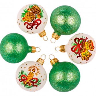 Ел.набор Рождественский мотив 6шт. С1679. Ел.набор Рождественский мотив 6шт. С1679.