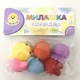 Набор резиновых игрушек для ванны Levatoys MKY8618 в пакете Набор резиновых игрушек для ванны Levatoys MKY8618 в пакете