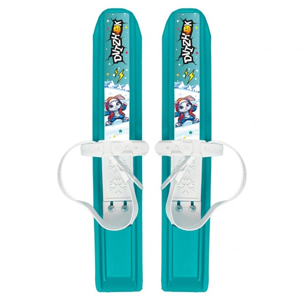 Лыжи мини Юниор 47см бирюзовые в сетке Лыжи мини Юниор 47см бирюзовые в сетке