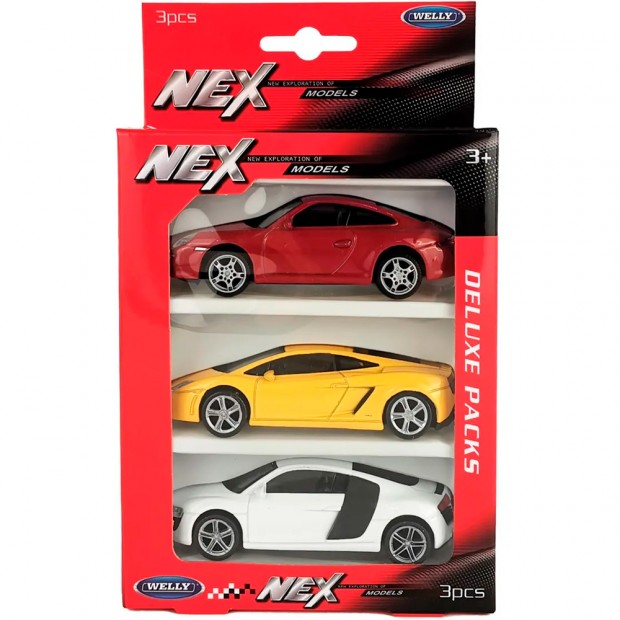 Модель 1:43 Набор Lambo Gallardo, Porsche 911 и Audi R8 Coupe, 3 шт. 44000-3SG(B) Модель 1:43 Набор Lambo Gallardo, Porsche 911 и Audi R8 Coupe, 3 шт. 44000-3SG(B)