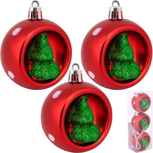 Ел.набор Шары красный с елочкой 3шт. в кор. FG240519083Q Ел.набор Шары красный с елочкой 3шт. в кор. FG240519083Q