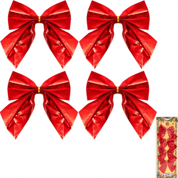 Ел.укр. Бант 4шт. красный FG240517074M-1 Ел.укр. Бант 4шт. красный FG240517074M-1