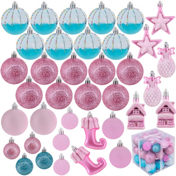 Ел.набор Шары разноцвет. пастель. 4-5-6 см 37 шт. в кор. EL-468399 Ел.набор Шары разноцвет. пастель. 4-5-6 см 37 шт. в кор. EL-468399