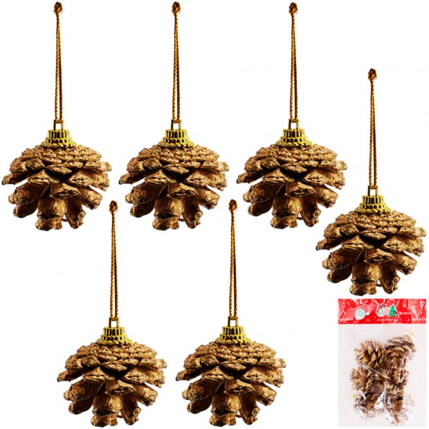 Ел.укр. Шишка 4см 6шт. FG240517020M Ел.укр. Шишка 4см 6шт. FG240517020M