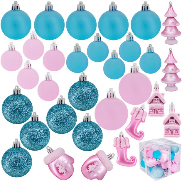 Ел.набор Шары разноцвет. пастель. 4-5-6 см 31 шт. в кор. EL-468400 Ел.набор Шары разноцвет. пастель. 4-5-6 см 31 шт. в кор. EL-468400