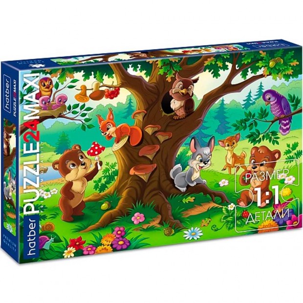 Пазл 24 эл. Лесные друзья 24ПЗ2_19491 Пазл 24 эл. Лесные друзья 24ПЗ2_19491