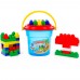 Конструктор Юниор 57дет. в ведре синем Макси с крышкой 24378 П-Е/6/ Конструктор Юниор 57дет. в ведре синем Макси с крышкой 24378 П-Е/6/