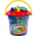 Конструктор Юниор 57дет. в ведре синем Макси с крышкой 24378 П-Е/6/ Конструктор Юниор 57дет. в ведре синем Макси с крышкой 24378 П-Е/6/