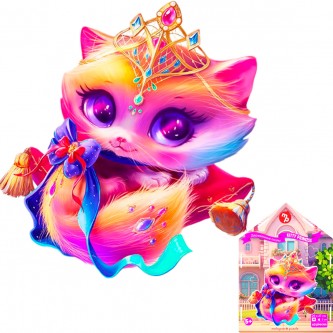 Деревянный Пазл 60 Кошечка принцесса. MPZCAN42-M Деревянный Пазл 60 Кошечка принцесса. MPZCAN42-M